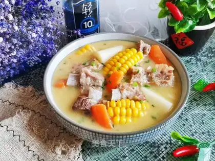 Corn steak soup