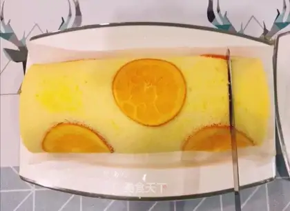 Orange cake roll
