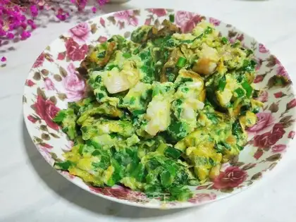 Shrimp omelet fried eggs