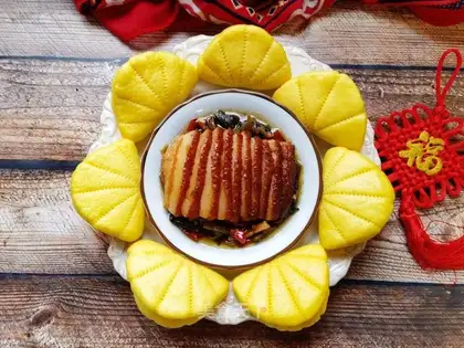 A loaf with plum and meat