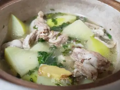 A radish lamb chop