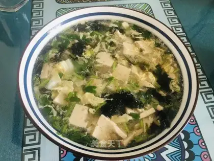 Egg tofu soup