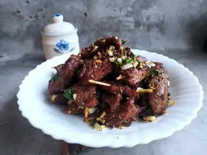 Toothpick beef