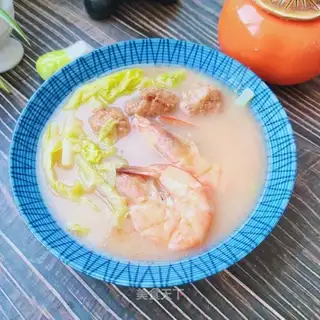 Cabbage shrimp soup