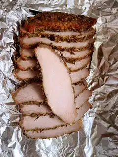 Homemade ham bacon