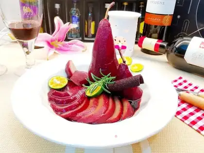 French wine and pear