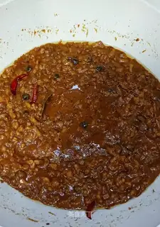 Meat-crab mushroom sauce