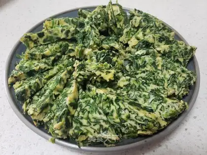 Spinach steamed eggs