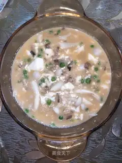 Seafood mushroom tofu soup