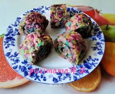 Five-colour rice rolls