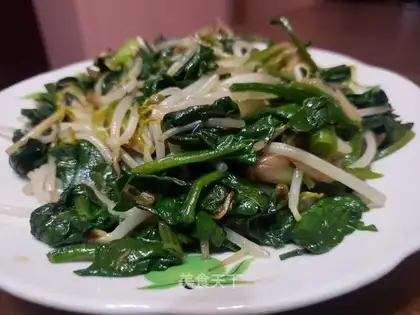 The spinach sprouts