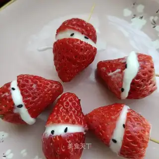 Strawberry yogurt Santa Claus