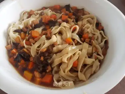 Carrot, mucus, noodles