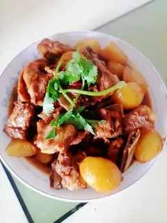 Potato burn ribs