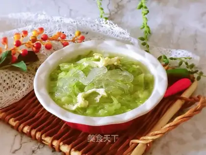 radish shrimp skin fan soup