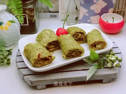 Eggs and bean rolls