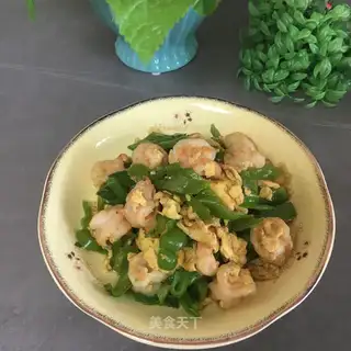 Cream pepper and shrimp