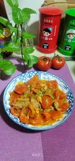 Homemade tomato fried meat