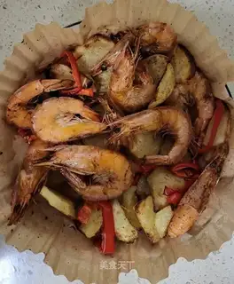 Pepper salt potato shrimp