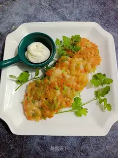 Vegetable shrimp cake