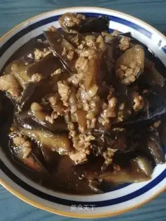 Meat and eggplant