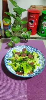 Sausage and broccoli