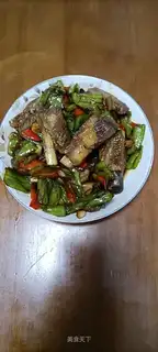 Twin pepper fried ribs
