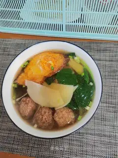 Meatball noodle soup