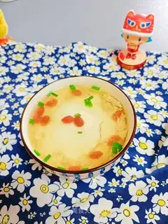 Fungus, eggs and meatloaf soup
