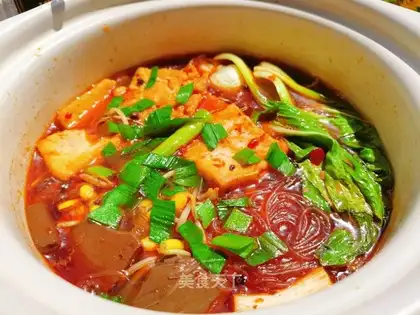 Duck tofu fan soup