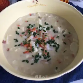 Shrimp tofu soup