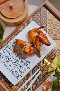 Honey roasted pigeons