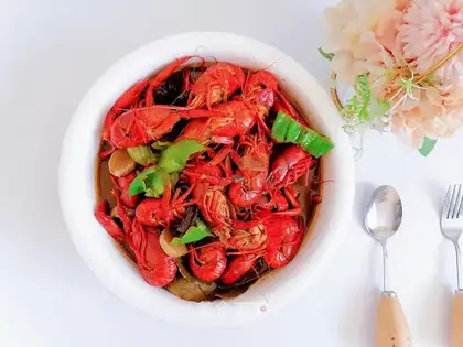 Red burning lobster