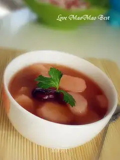 Chinese yam, jujube and hawthorn soup