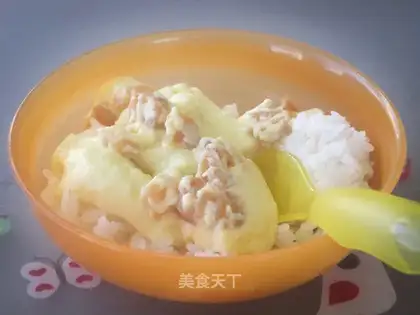 Steamed eggs with scallops