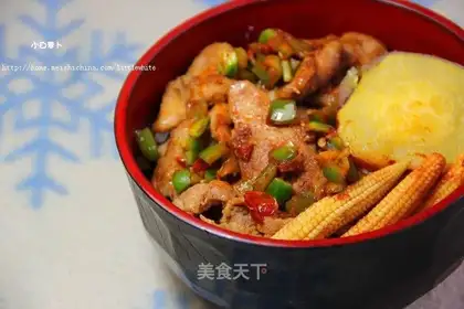 Pan-fried pork loin rice