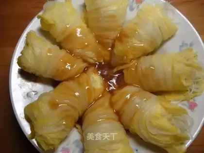 cabbage and silver silk roll