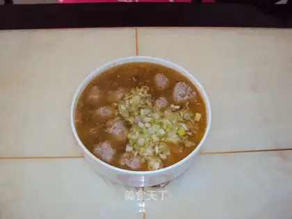 Shallots and three delicacies meatballs