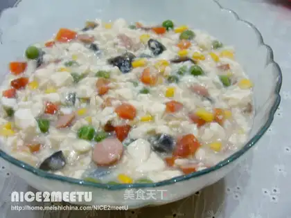 Preserved egg hot tofu