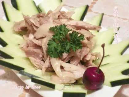 Hand-shredded salt-roasted chicken