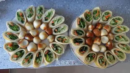 Pattern tofu rolls