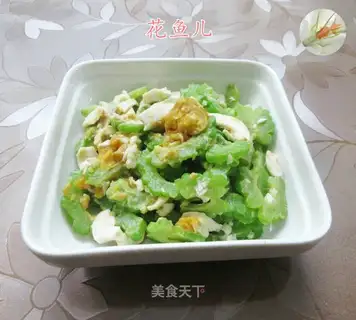 A duck egg and a bitter melon