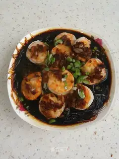 Garlic fan steamed shrimp
