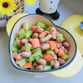 Celery with peanuts