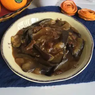 Garlic meat and eggplant