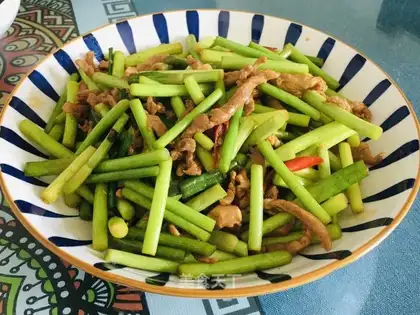 Garlic fried meat