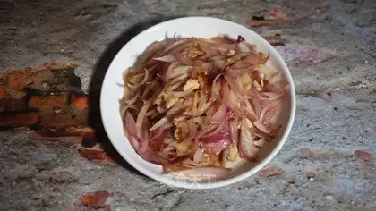 Chicken fried onions