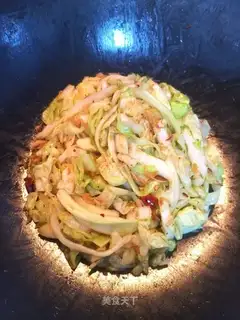Quick-hand cabbage and shrimp
