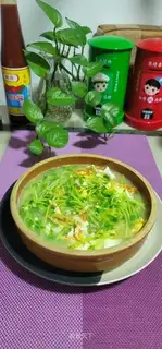 Soy seed egg soup