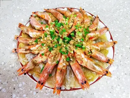 Garlic fan shrimp
